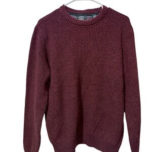 G.H. Bass & Co. Men's Maroon Crewneck Sweater